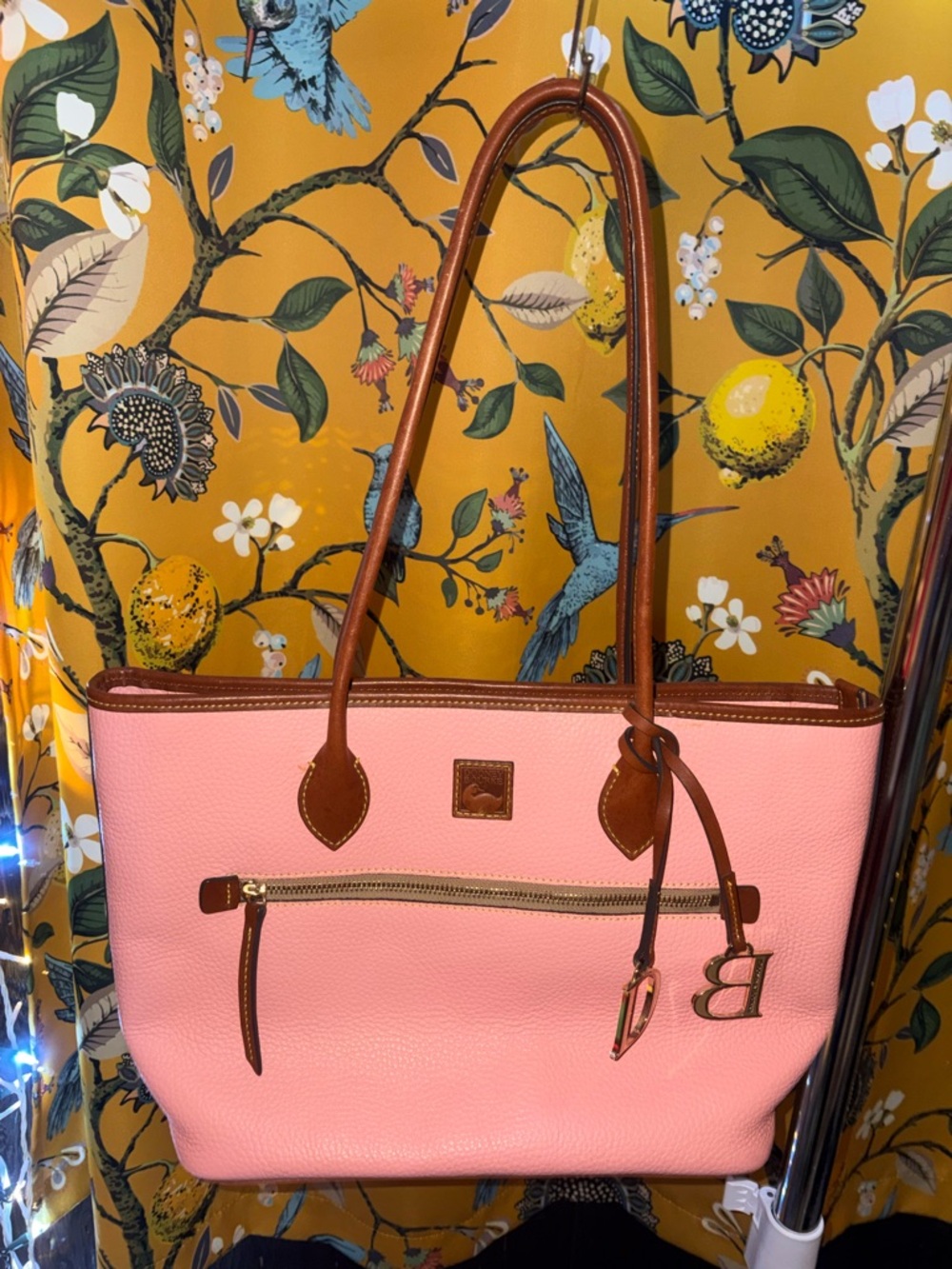Dooney And Bourke Pale Pink Leather Tote